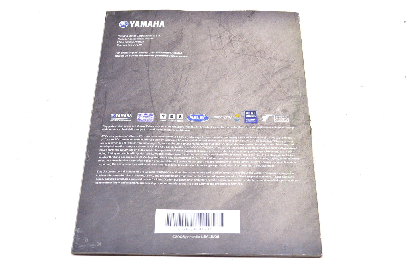 OEM Yamaha LIT-ATCAT-UT-07 2007 Utility ATV & Rhino Accessories & Apparel NOS