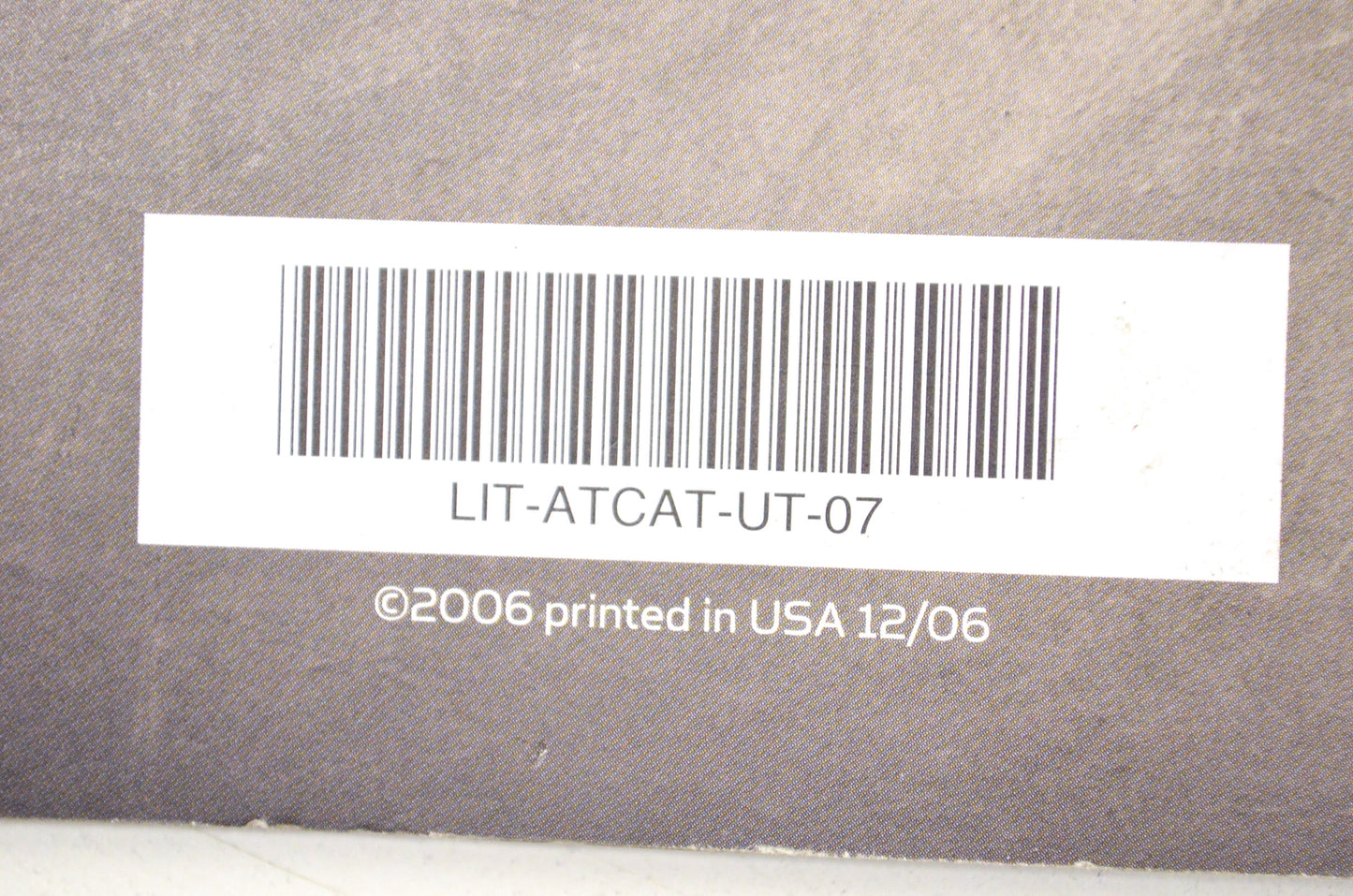 OEM Yamaha LIT-ATCAT-UT-07 2007 Utility ATV & Rhino Accessories & Apparel NOS