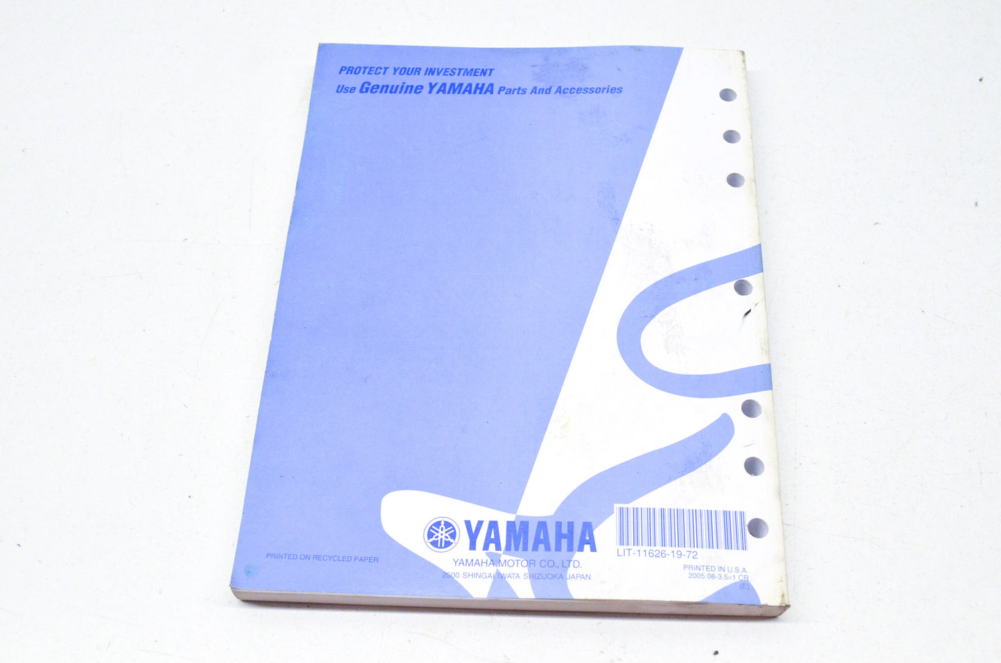 OEM Yamaha LIT-11626-19-72 YZ250FV Owner's Service Manual NOS