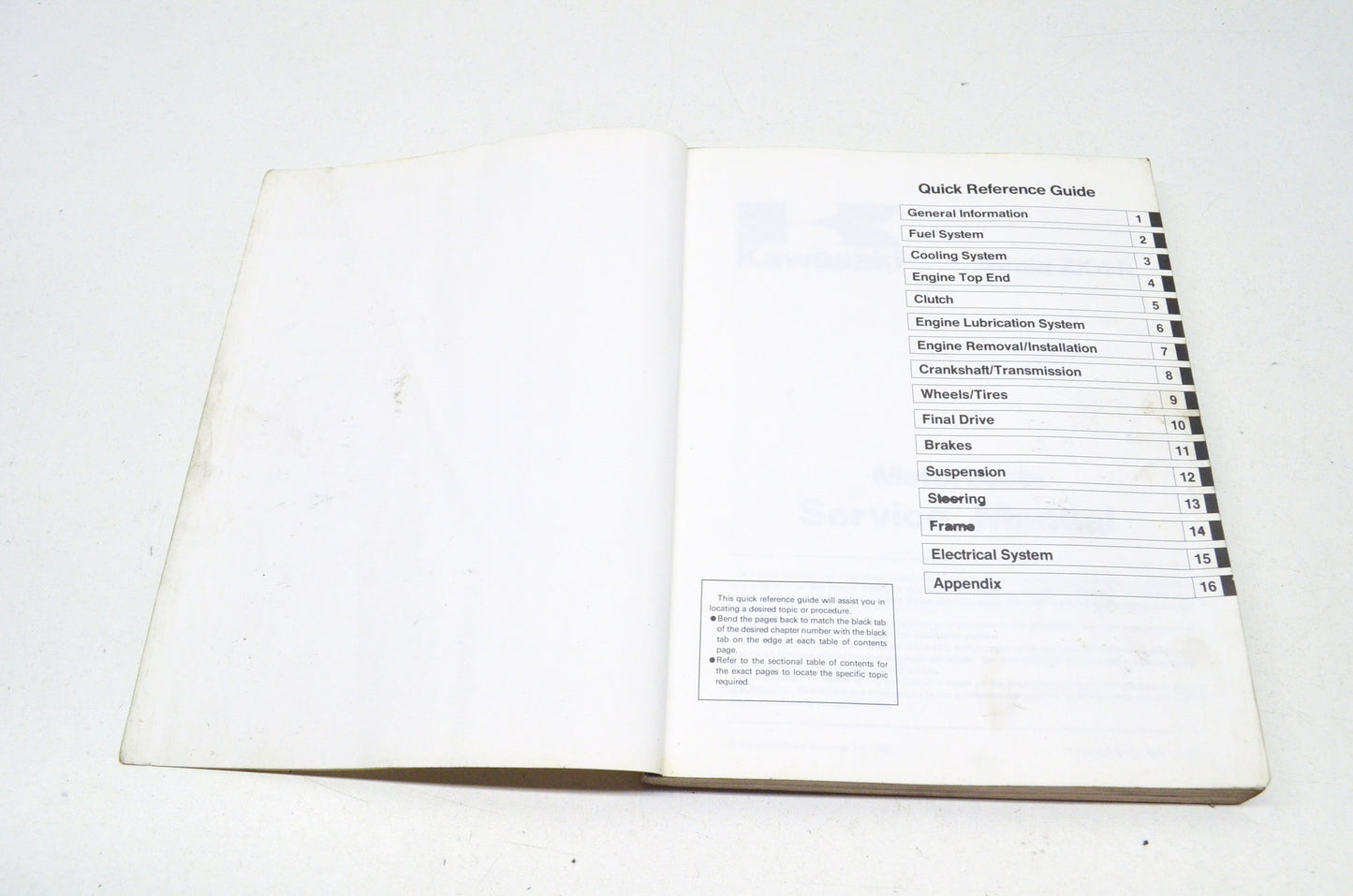 OEM Kawasaki 99924-1171-01 Service Manual ZX900B