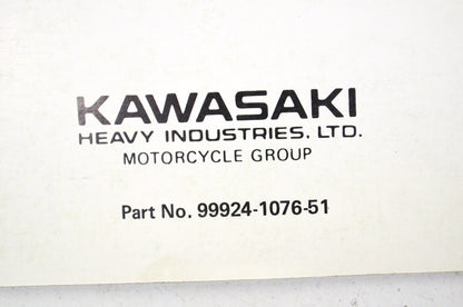 OEM Kawasaki 99924-1076-51 All Terrain Vehicle Service Manual Supplement KLF185