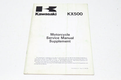 OEM Kawasaki 99924-1132-51 Service Manual Supplement KX500E