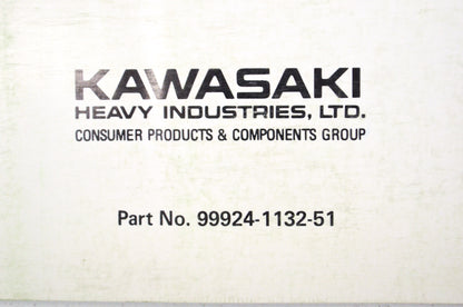 OEM Kawasaki 99924-1132-51 Service Manual Supplement KX500E