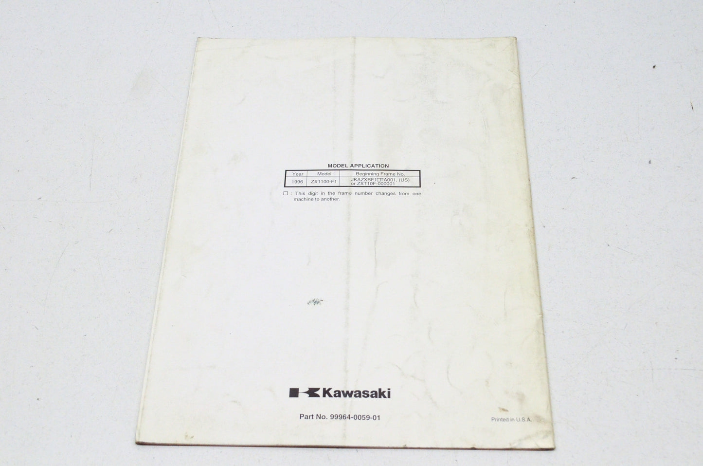 OEM Kawasaki 99964-0059-01 ABS Training Manual