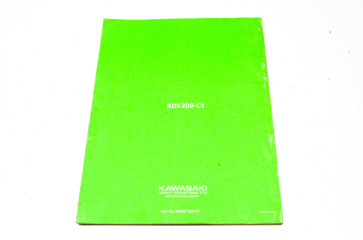 OEM Kawasaki 99920-1323-01 Owner's & Service Manual KDX200C1