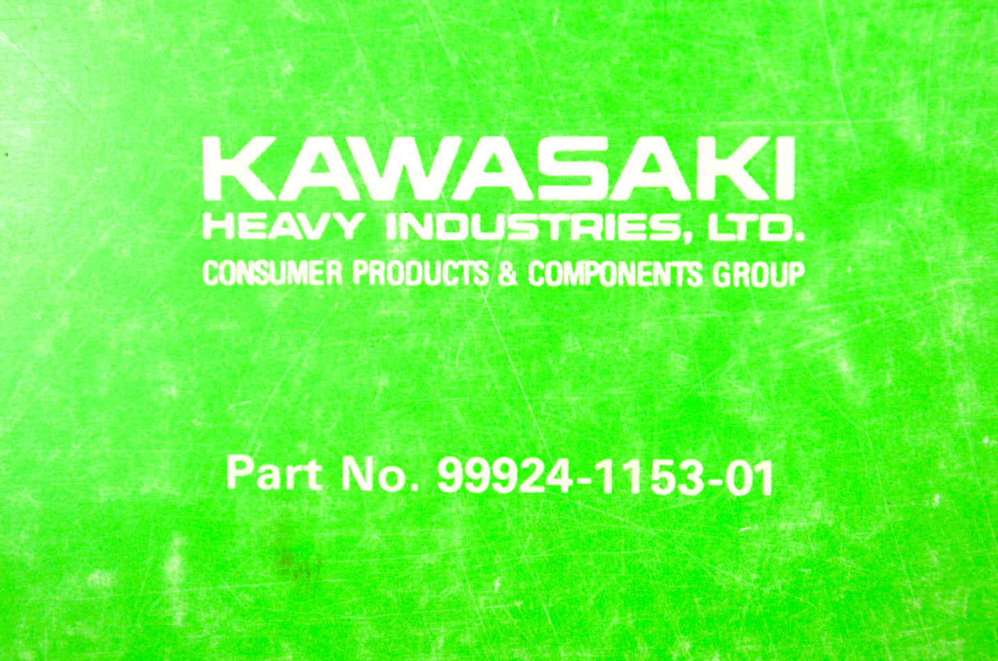 OEM Kawasaki 99924-1153-01 Service Manual KX125J