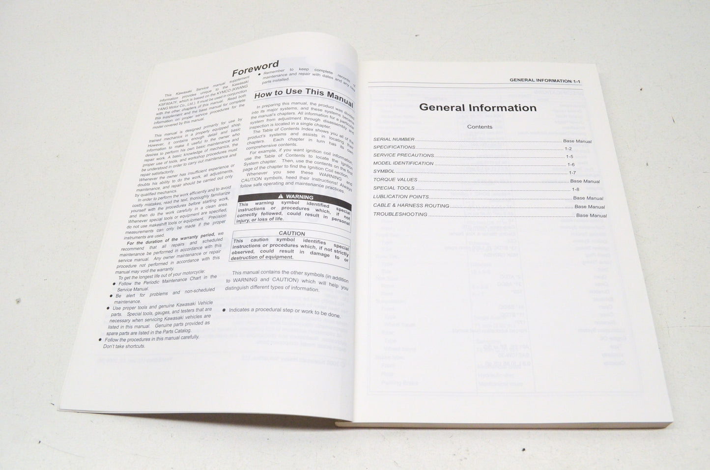 OEM Kawasaki 99924-1371-01 Service Manual KSF90A NOS
