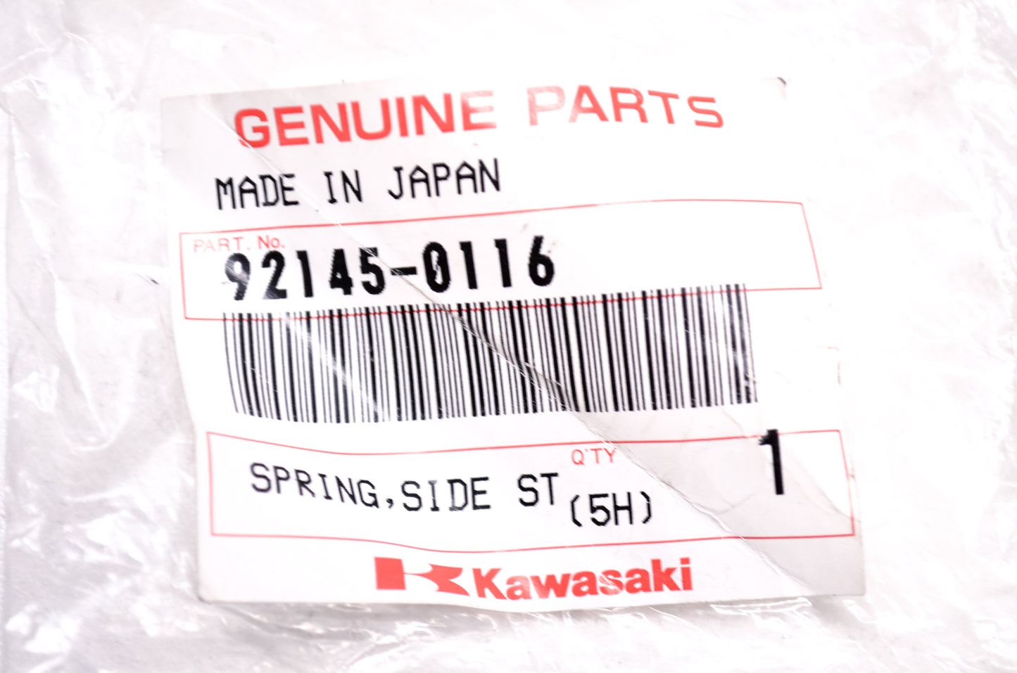 OEM Kawasaki 92145-0116 Side Stand Spring NOS
