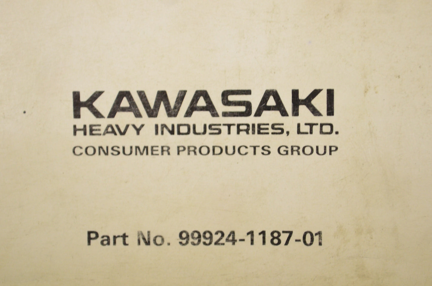 OEM Kawasaki 99924-1187-01 Service Manual KEF300A