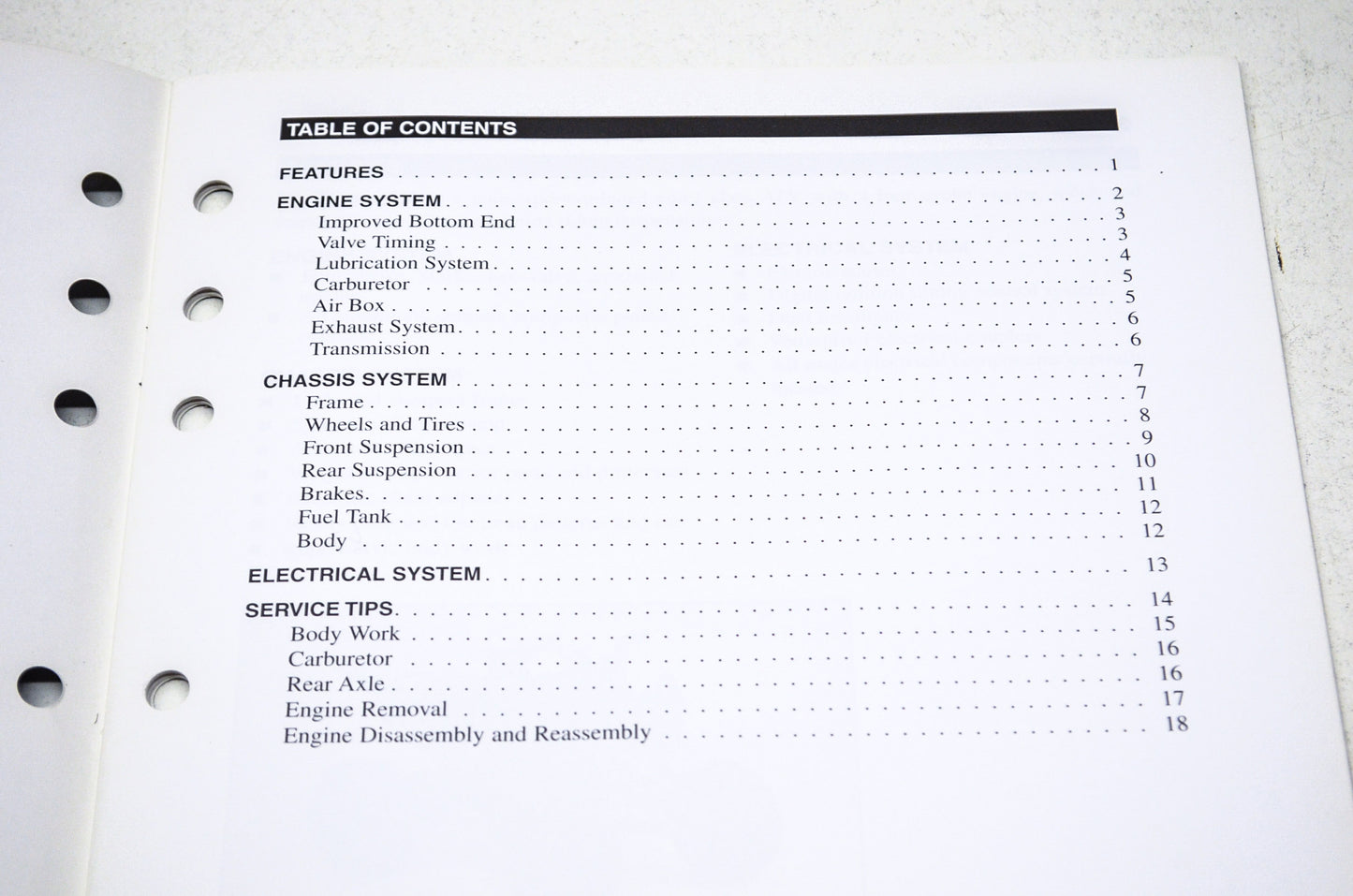 OEM Yamaha LIT-BKTOG-AT-03 Raptor 250 Technical Orientation Guide NOS