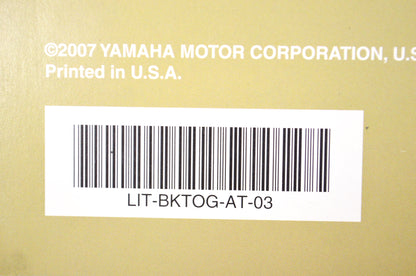 OEM Yamaha LIT-BKTOG-AT-03 Raptor 250 Technical Orientation Guide NOS