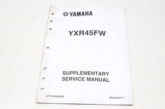 OEM Yamaha LIT-11616-20-50 YXR45FW Service Manual Supplement