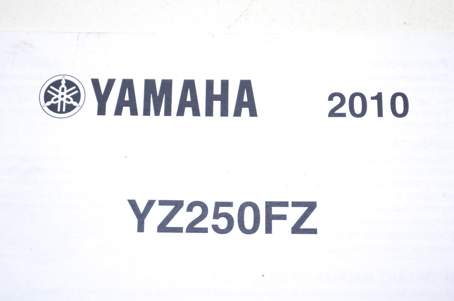 OEM Yamaha LIT-11666-23-43 YZ250FZ Assembly Manual NOS