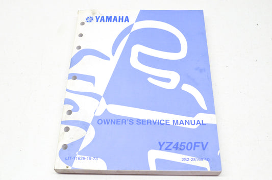 OEM Yamaha LIT-11626-19-73 Owner's/Service Manual YZ450FV NOS