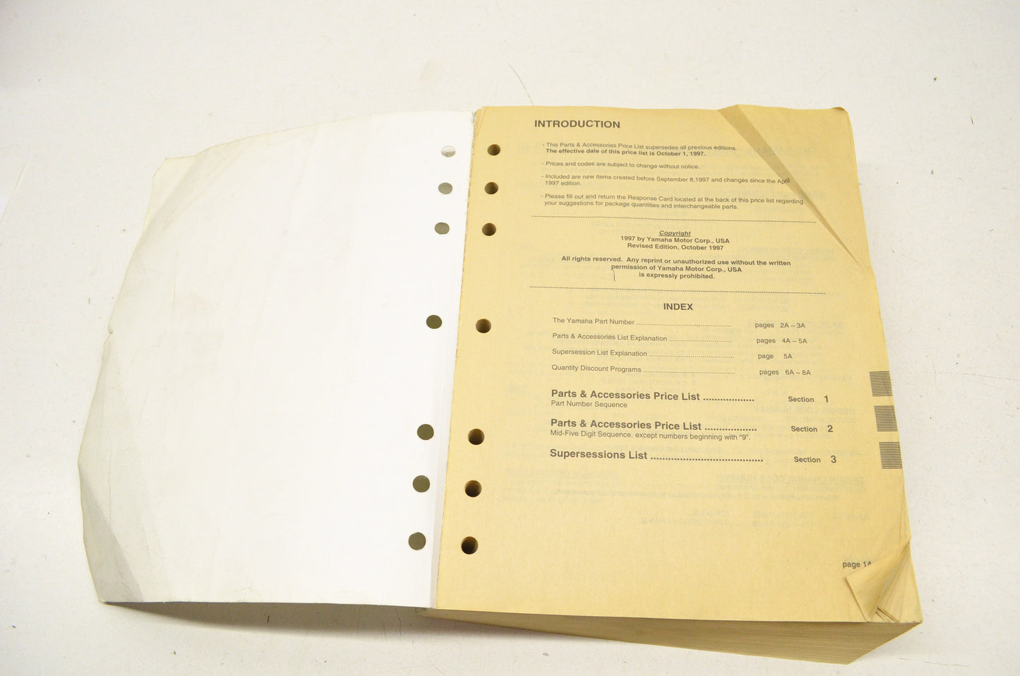 OEM Yamaha LIT-10021-PB-01 Price List Parts & Accessories 97