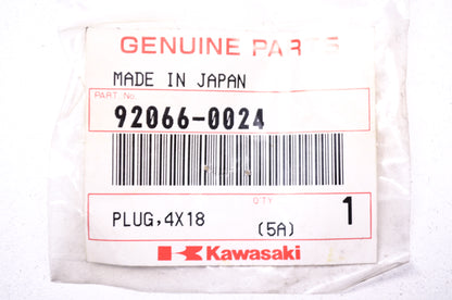OEM Kawasaki 92066-0024 Plug 4X18 NOS