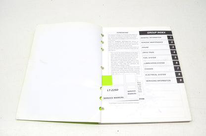 OEM Suzuki Service Manual LT-Z250