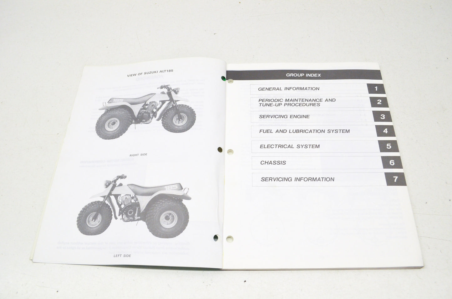 OEM Suzuki 99500-41060-01E Service Manual ALT185 NOS