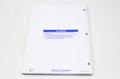 OEM Suzuki 99011-36F56-03A Owner's & Service Manual RM125K7 20 NOS