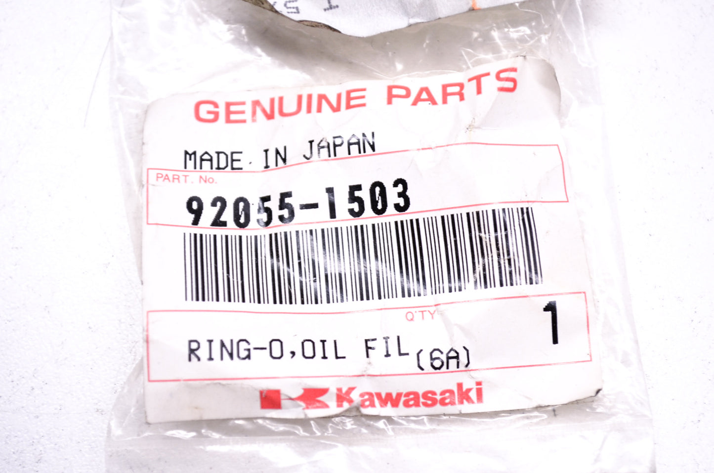 OEM Kawasaki 92055-1503 Oil Filter O-Ring NOS