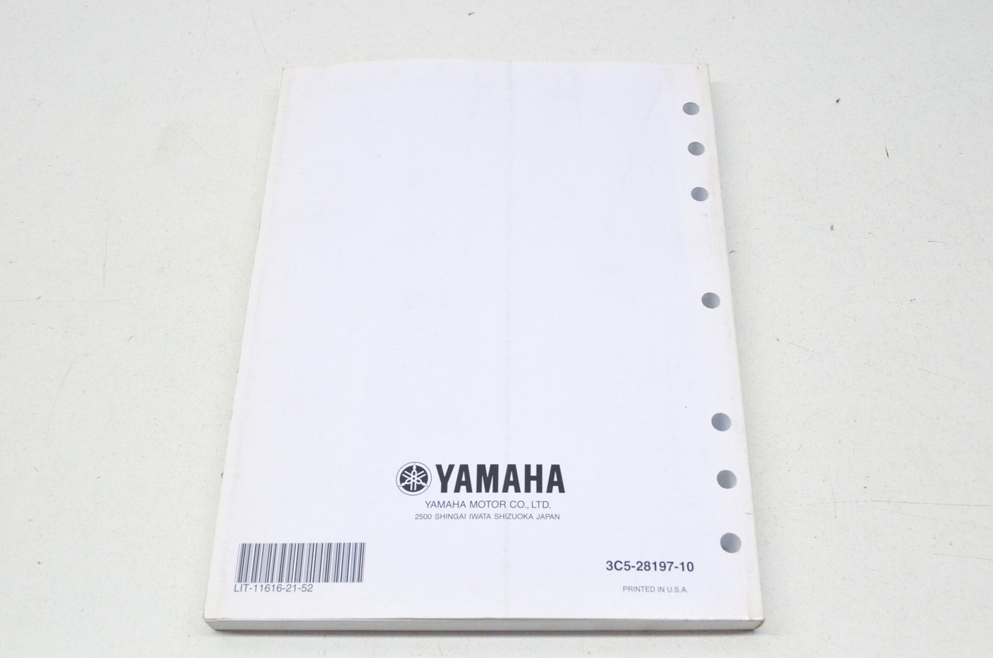 OEM Yamaha LIT-11616-21-52 XT250X/XC Service Manual NOS
