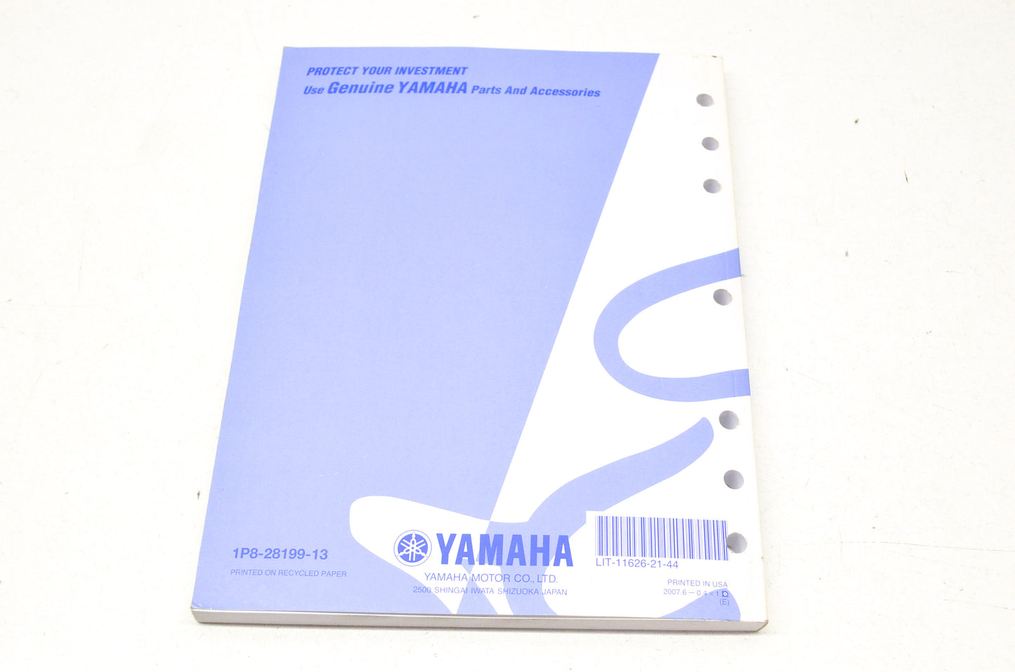 OEM Yamaha LIT-11626-21-44 Owner's Service Manual 08 YZ250X NOS