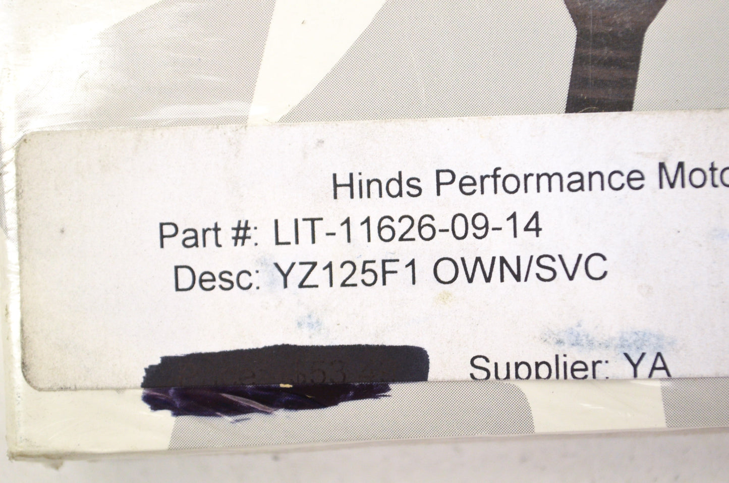 OEM Yamaha LIT-11626-09-14 YZ125F1 Owner's/Service Manual NOS