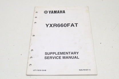OEM Yamaha LIT-11616-18-46 YXR660FAT Service Manual Supplement