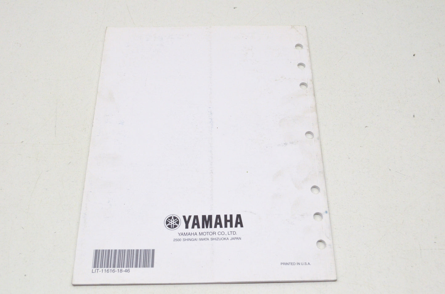 OEM Yamaha LIT-11616-18-46 YXR660FAT Service Manual Supplement