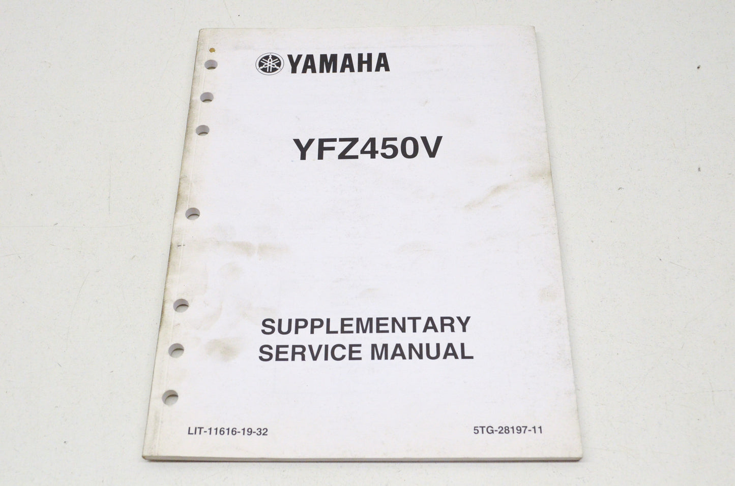OEM Yamaha LIT-11616-19-32 YFZ450V Service Manual Supplement