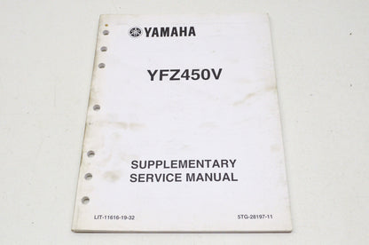 OEM Yamaha LIT-11616-19-32 YFZ450V Service Manual Supplement