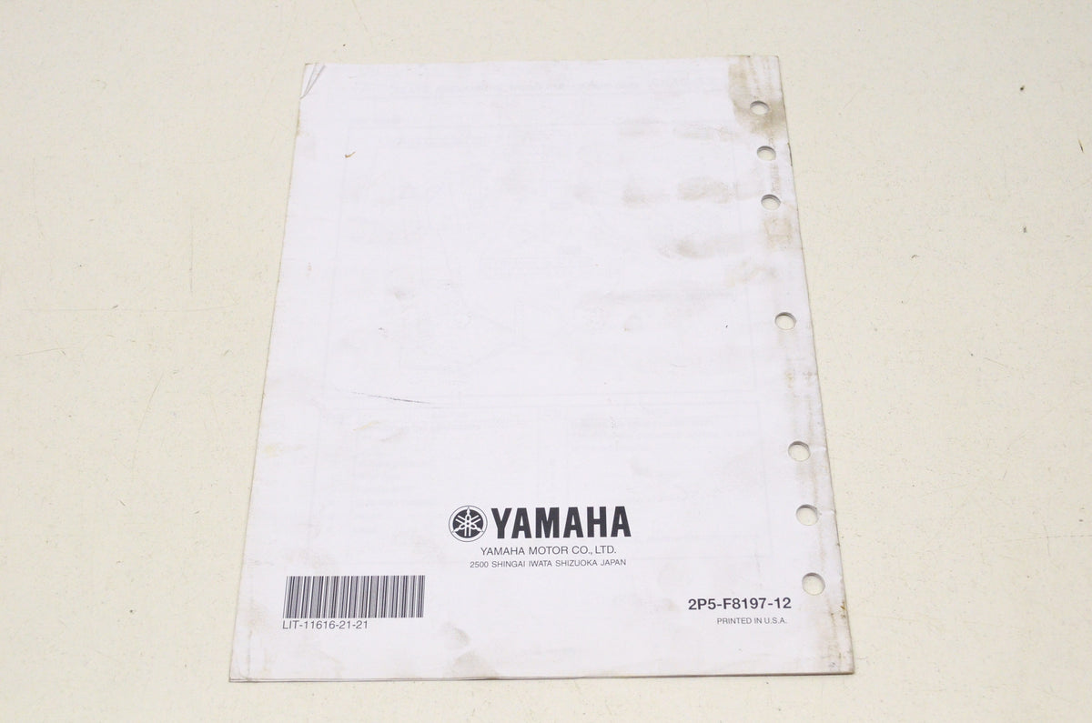 OEM Yamaha LIT-11616-21-21 Service Manual 08 RHINO 450 YXR45FX