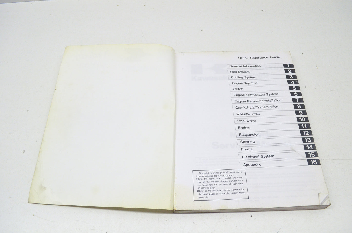 OEM Kawasaki 99924-1054-12 Service Manual VN750A