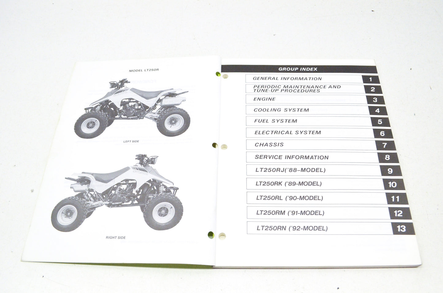 OEM Suzuki 99500-22065-01E Service Manual LT250R 1987-92 NOS