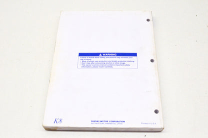 OEM Suzuki 99011-28H50-03A Owner's & Service Manual RMZ450K8 2 NOS