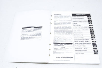 OEM Suzuki 99011-37F54-03A Owner's & Service Manual RM250K5 20 NOS