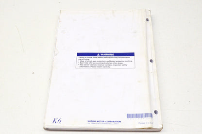 OEM Suzuki 99011-35G51-03A Owner's & Service Manual RM-Z450K6