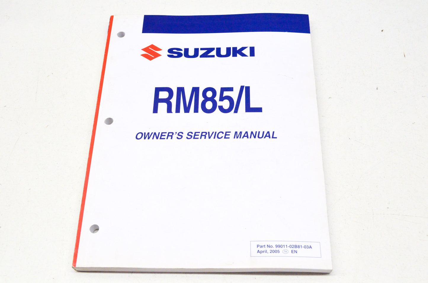 OEM Suzuki 99011-02B81-03A Owner's & Service Manual RM85/LK6 NOS
