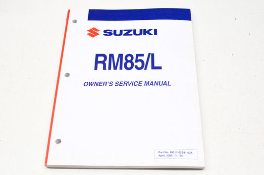 OEM Suzuki 99011-02B81-03A Owner's & Service Manual RM85/LK6 NOS