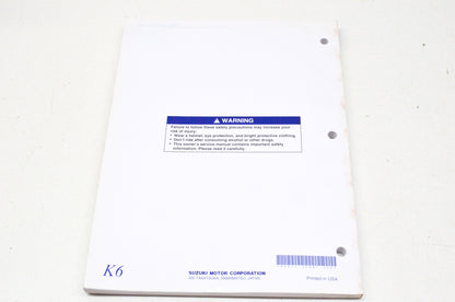 OEM Suzuki 99011-02B81-03A Owner's & Service Manual RM85/LK6 NOS