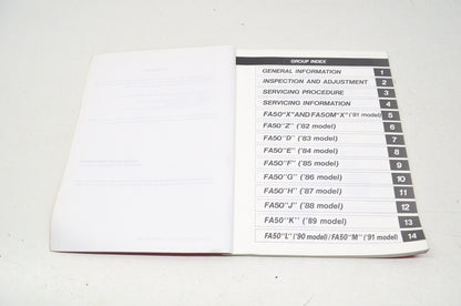 OEM Suzuki 99500-10067-03E Service Manual FA50 1980-1991