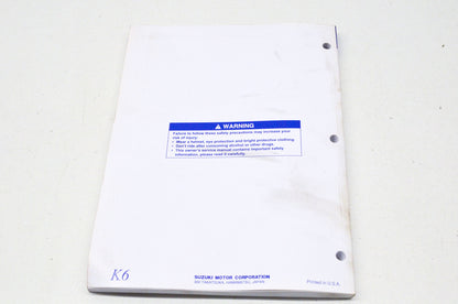 OEM Suzuki 99011-36F55-03A Owner's & Service Manual RM125K6 20 NOS