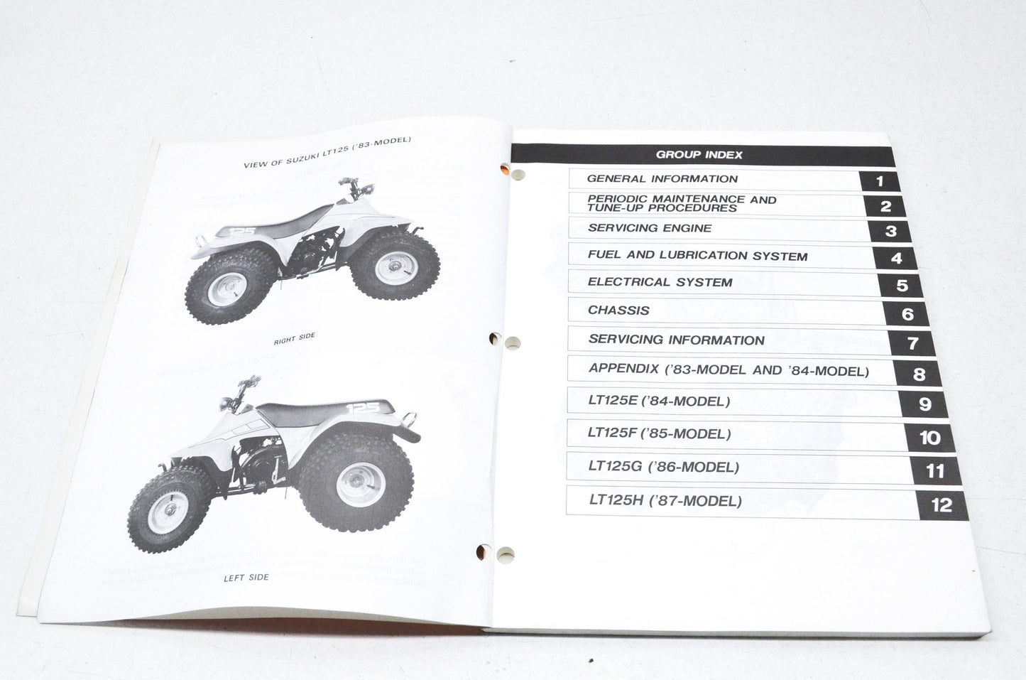 OEM Suzuki Service Manual LT125