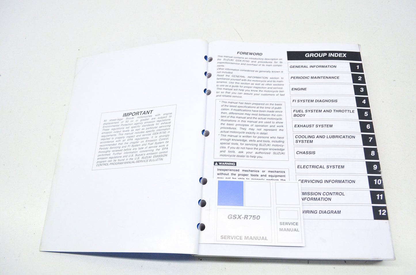 OEM Suzuki 99500-37120-03E Service Manual GSX-R750 20