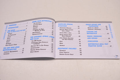 OEM Suzuki 99512-04 You & Your Motorcycle Riding Tips Manual NOS