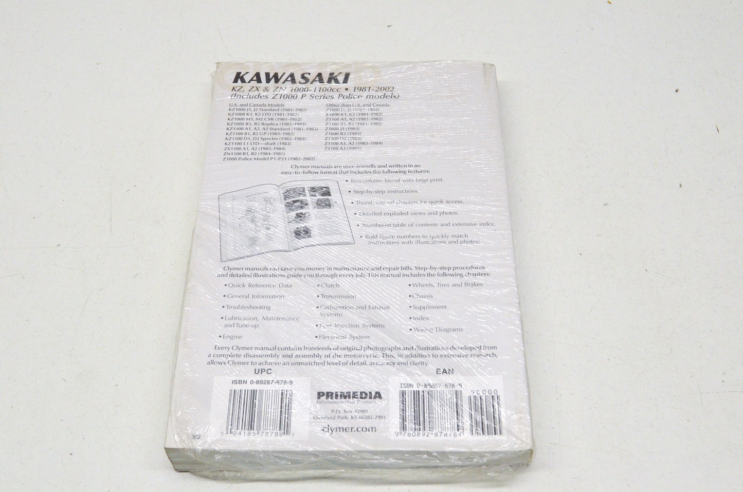 New Clymer Kawasaki KZ, ZX,ZN 100-1100cc 81-02 Service Repair & Maintenance Manu