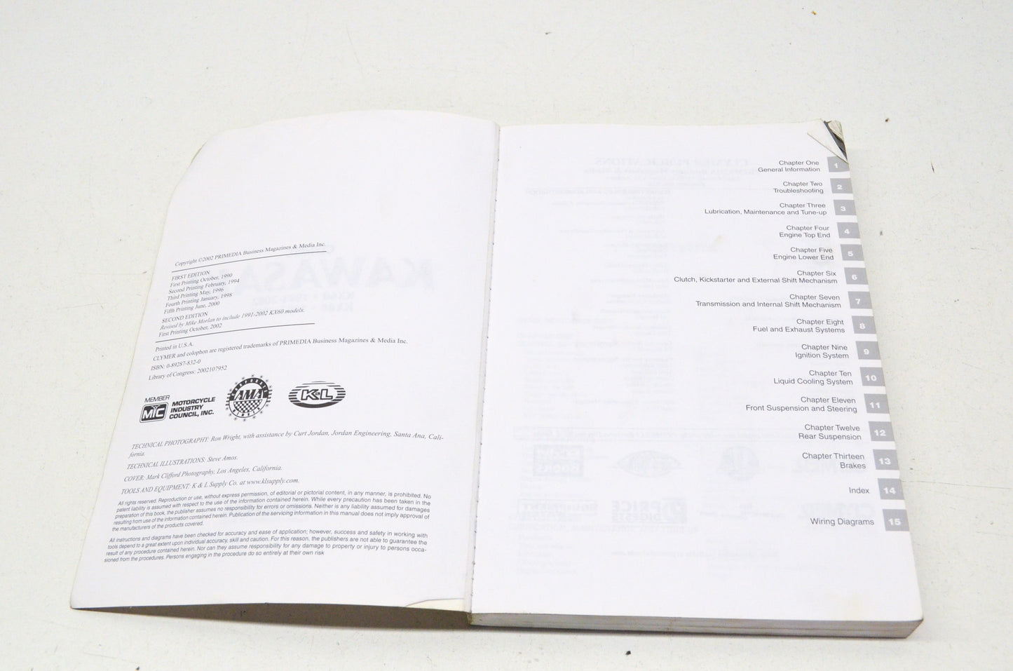 Clymer Kawasaki KX60 83-02, KX80 83-90 Service Repair & Maintenance Manual