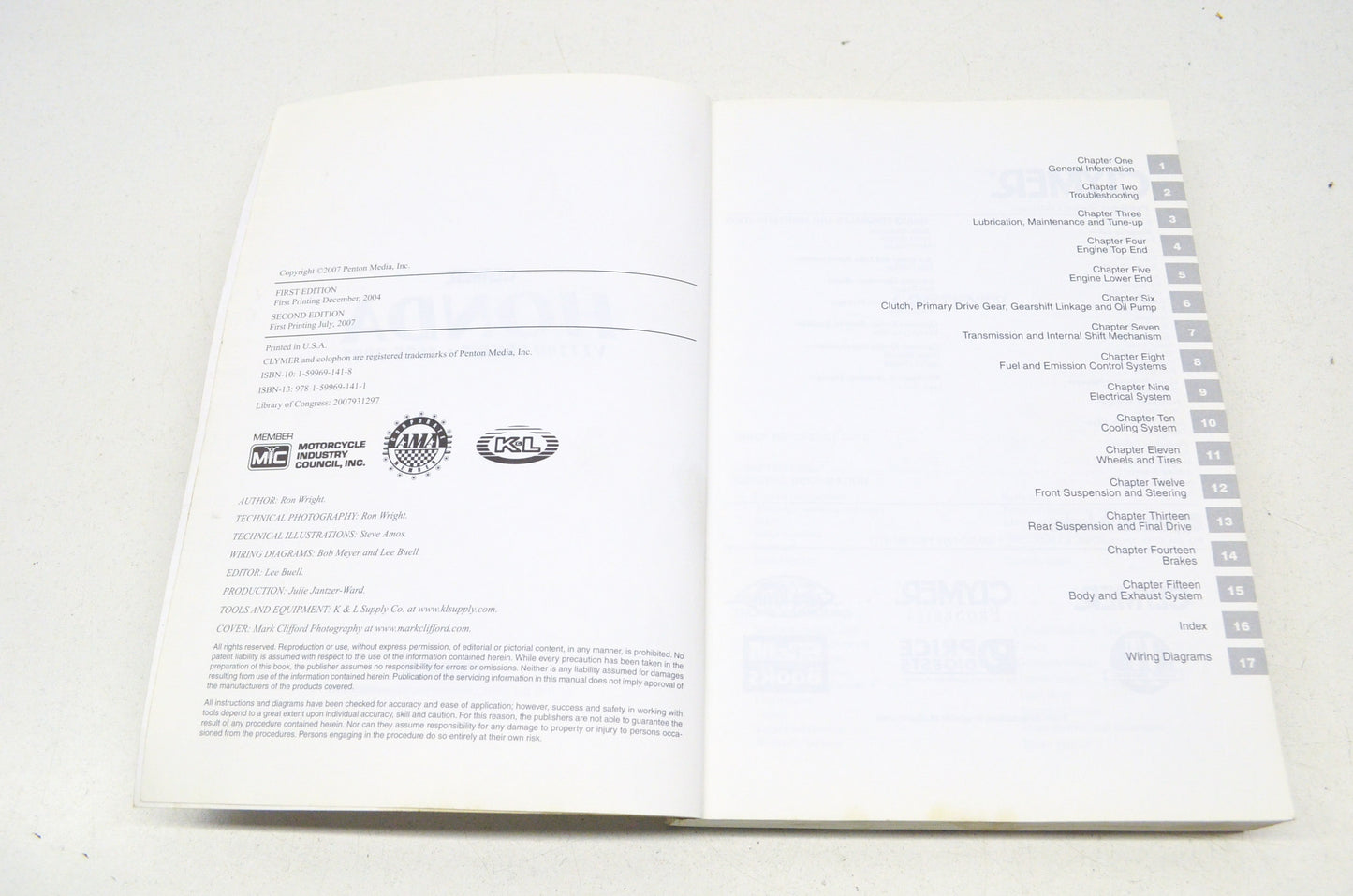 Clymer Honda VT1100 Series 95-07 Service Repair & Maintenance Manual