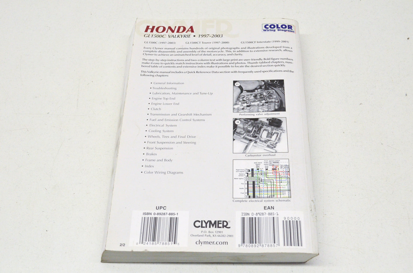 Clymer Honda GL1500C Valkyrie 97-03 Service Repair & Maintenance Manual