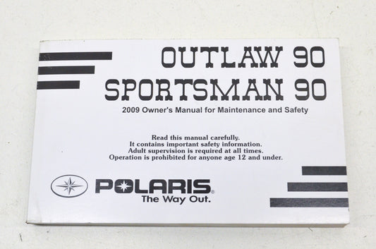 OEM Polaris 9922573 Owner's Manual 09 Sportsman/Outlaw 90 NOS